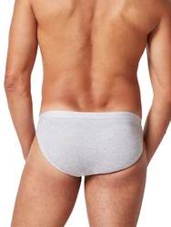Skiny Slip Basic Cotton Rib Grau/Hellgrau