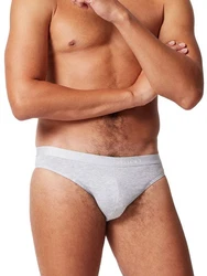 Skiny Slip Basic Cotton Rib Grau/Hellgrau