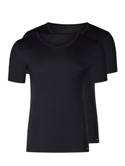 Skiny Unterhemd V-Shirt 2er Pack schwarz Skiny Unterhemd V-Shirt 2er Pack schwarz