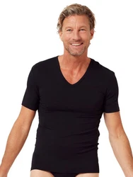 HUBER Unterziehshirt Herren V-Shirt kurzarm hautnah Cool Lyocell 