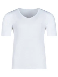 Unterziehshirt Herren V-Shirt kurzarm hautnah Cool Lyocell (Stck, 1-St) biologisch abbaubar