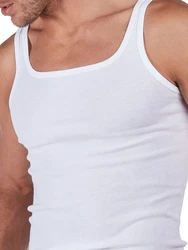 HUBER Achselhemd Herren Achselshirt Cotton Fine Rib 