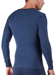 HUBER Unterhemd Herren Shirt langarm Cotton Fine Rib 