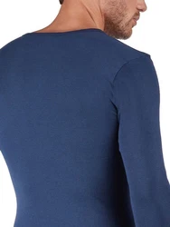 HUBER Unterhemd Herren Shirt langarm Cotton Fine Rib 