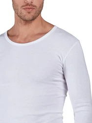 HUBER Unterhemd Herren Shirt langarm Cotton Fine Rib 