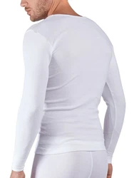 HUBER Unterhemd Herren Shirt langarm Cotton Fine Rib 