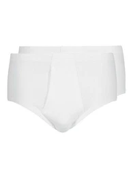 Slip Herren Slip mit Eingriff 2er Pack Cotton 2 Pack (Packung, 2-St) mit eingriff