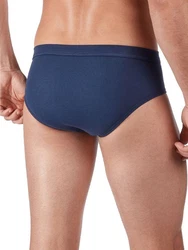 HUBER Herren Slip Cotton Fine Rib Dunkelblau/Blau