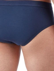 HUBER Herren Slip Cotton Fine Rib Dunkelblau/Blau