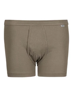 HUBER Retro Pants Herren Pant kurz mit Eingriff Cotton Fine Rib Khaki/Braun/Dunkelgrün