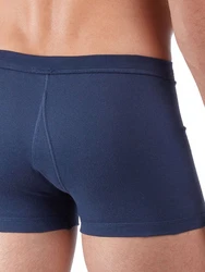HUBER Retro Pants Herren Pant kurz mit Eingriff Cotton Fine Rib Blau/Dunkelblau