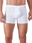 HUBER Retro Pants Herren Pant kurz mit Eingriff Cotton Fine Rib Weiß/Creme