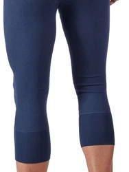 HUBER Lange Unterhose Herren Pant 3/4 Cotton Fine Rib Blau/Dunkelblau