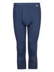 HUBER Lange Unterhose Herren Pant 3/4 Cotton Fine Rib Blau/Dunkelblau