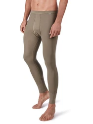 HUBER Lange Unterhose Herren Cotton Fine Rib Khaki/Braun