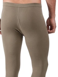 HUBER Lange Unterhose Herren Cotton Fine Rib Khaki/Braun