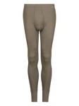 HUBER Lange Unterhose Herren Cotton Fine Rib Khaki/Braun