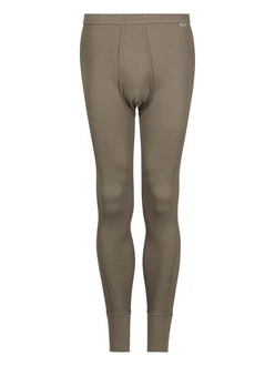 HUBER Lange Unterhose Herren Cotton Fine Rib Khaki/Braun