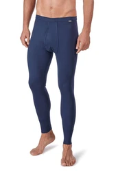 HUBER Lange Unterhose Herren Cotton Fine Rib Blau/Dunkelblau/Hellblau
