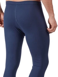 HUBER Lange Unterhose Herren Cotton Fine Rib Blau/Dunkelblau/Hellblau