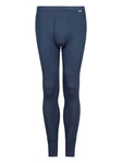 HUBER Lange Unterhose Herren Cotton Fine Rib Blau/Dunkelblau/Hellblau