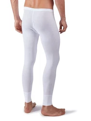 HUBER Lange Unterhose Herren Cotton Fine Rib Weiß/Grau/Creme/Lila