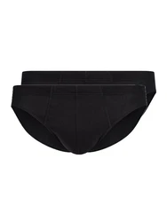 HUBER Slip Herren Brasil Slip 2 Pack Schwarz/Braun