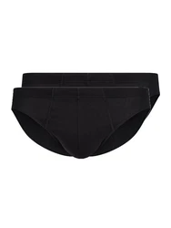 HUBER Slip Herren Brasil Slip 2 Pack Schwarz/Braun