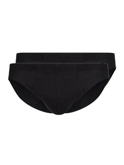 HUBER Slip Herren Brasil Slip 2 Pack Schwarz/Braun