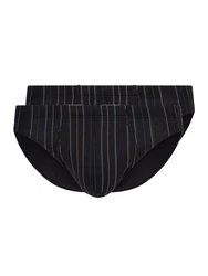 HUBER Slip Herren Brasil Slip 2 Pack Schwarz/Braun