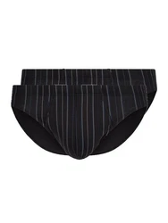 HUBER Slip Herren Brasil Slip 2 Pack Schwarz/Braun