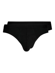 HUBER Slip Herren Brasil 2er Pack Schwarz