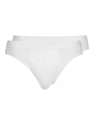 HUBER Slip Herren Brasil 2er Pack Weiß/Creme