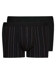 HUBER Retro Pants Herren Pant 2er Pack Schwarz/Lila