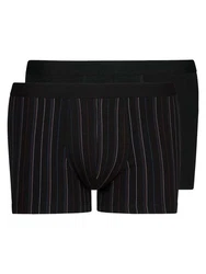 HUBER Retro Pants Herren Pant 2er Pack Schwarz/Lila