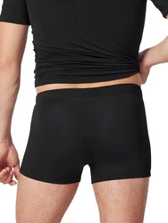 HUBER Retro Pants hautnah Soft Modal Schwarz