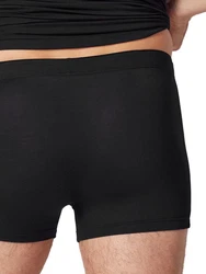 HUBER Retro Pants hautnah Soft Modal Schwarz