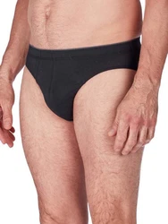 HUBER Slip Herren Brasil Slip 3er Pack  Schwarz/Dunkelblau
