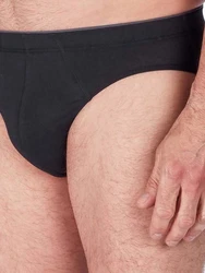 HUBER Slip Herren Brasil Slip 3er Pack  Schwarz/Dunkelblau