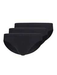 HUBER Slip Herren Brasil Slip 3er Pack  Schwarz/Dunkelblau