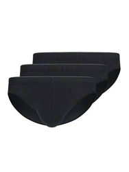 HUBER Slip Herren Brasil Slip 3er Pack  Schwarz/Dunkelblau