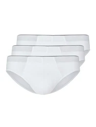 HUBER Slip Herren Brasil Slip 3er Pack  Weiß/Creme