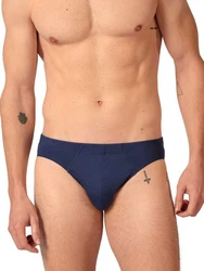 HUBER Slip Herren Brasil Slip 3er Pack  Dunkelblau/Blau