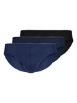 HUBER Slip Herren Brasil Slip 3er Pack  Dunkelblau/Blau