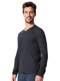 Unterhemd Herren Shirt langarm hautnah Night Basic Selection (Stck, 1-St) -