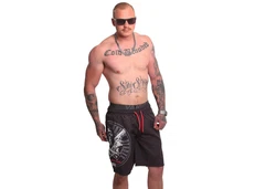 YAKUZA Boardshorts Trouble Rot/Dunkelrot/Schwarz/Rosa
