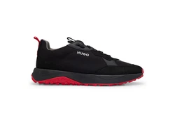 HUGO Sneaker Kane grau/feuerrot/schwarz