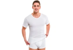 HERMKO Unterziehshirt 16488 Herren Business Unterhemd mit V-Ausschnitt 16488
