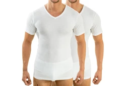 HERMKO Unterziehshirt 16488 Herren Business Unterhemd mit V-Ausschnitt 16488