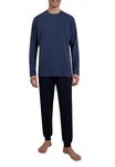 CECEBA Pyjama Herren (1 tlg) blau